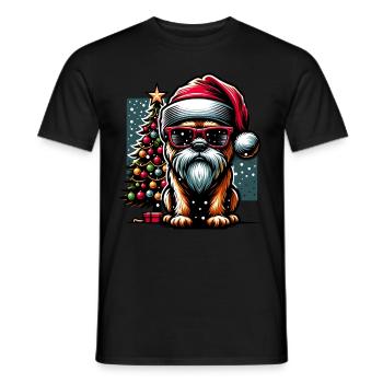 Père Noël Chien Noël Hommes et femmes - T-shirt homme - noir - Devant - AI Model Male 178 light (178cm)
