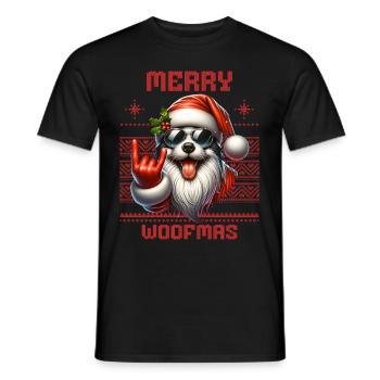Père Noël Chien Noël Hommes et femmes - T-shirt homme - noir - Devant - AI Model Male 178 light (178cm)