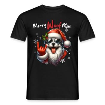 Père Noël Chien Noël Hommes et femmes - T-shirt homme - noir - Devant - AI Model Male 178 light (178cm)