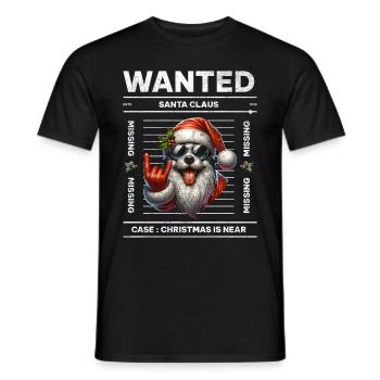Père Noël Chien Noël Hommes et femmes - T-shirt homme - noir - Devant - AI Model Male 178 light (178cm)