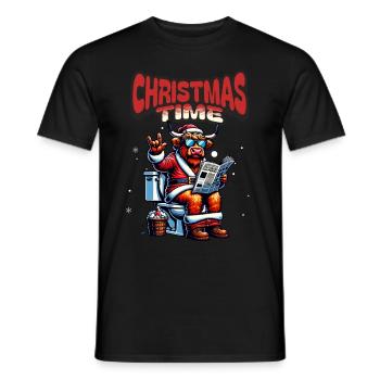 Père Noël Noël Hommes et femmes - T-shirt homme - noir - Devant - AI Model Male 178 light (178cm)