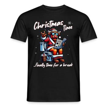 Père Noël Noël Hommes et femmes - T-shirt homme - noir - Devant - AI Model Male 178 light (178cm)