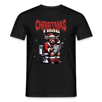 Père Noël Noël Hommes et femmes - T-shirt homme - noir - Devant - AI Model Male 178 light (178cm)