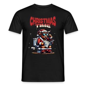 Père Noël Noël Hommes et femmes - T-shirt homme - noir - Devant - AI Model Male 178 light (178cm)