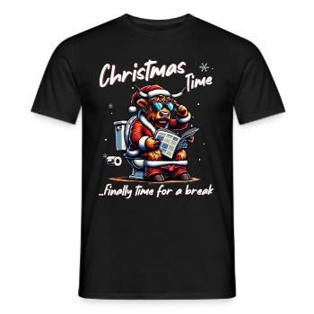 Père Noël Noël Hommes et femmes - T-shirt homme - noir - Devant - AI Model Male 178 light (178cm)