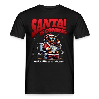Weihnachtsmann Weihnachten Männer & Frauen - Männer T-Shirt - Schwarz - Vorne - AI Model Male 178 light (178cm)