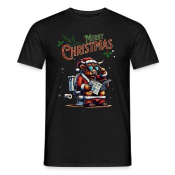 Père Noël Noël Hommes et femmes - T-shirt homme - noir - Devant - AI Model Male 178 light (178cm)