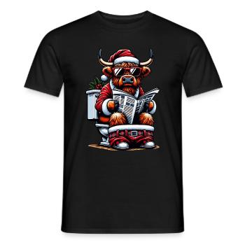 Père Noël Noël Hommes et femmes - T-shirt homme - noir - Devant - AI Model Male 178 light (178cm)