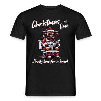 Père Noël Noël Hommes et femmes - T-shirt homme - noir - Devant - AI Model Male 178 light (178cm)