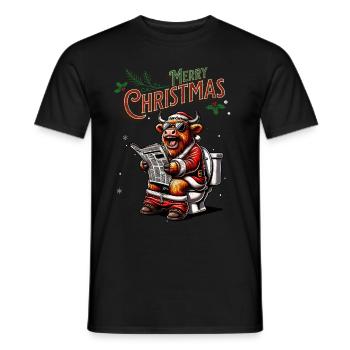 Père Noël Noël Hommes et femmes - T-shirt homme - noir - Devant - AI Model Male 178 light (178cm)