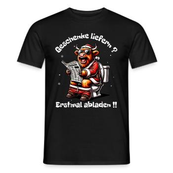 Père Noël Noël Hommes et femmes - T-shirt homme - noir - Devant - AI Model Male 178 light (178cm)