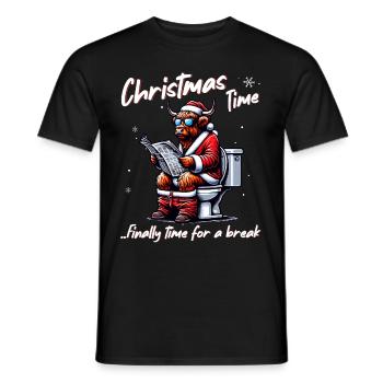Père Noël Noël Hommes et femmes - T-shirt homme - noir - Devant - AI Model Male 178 light (178cm)
