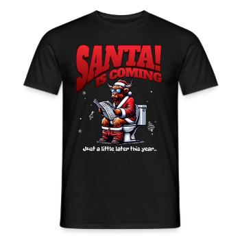 Père Noël Noël Hommes et femmes - T-shirt homme - noir - Devant - AI Model Male 178 light (178cm)