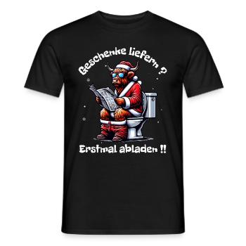 Père Noël Noël Hommes et femmes - T-shirt homme - noir - Devant - AI Model Male 178 light (178cm)