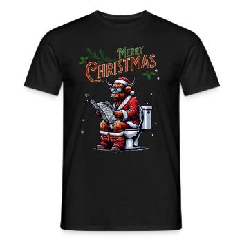 Père Noël Noël Hommes et femmes - T-shirt homme - noir - Devant - AI Model Male 178 light (178cm)