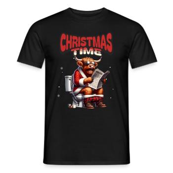 Père Noël Noël Hommes et femmes - T-shirt homme - noir - Devant - AI Model Male 178 light (178cm)