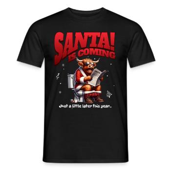 Père Noël Noël Hommes et femmes - T-shirt homme - noir - Devant - AI Model Male 178 light (178cm)