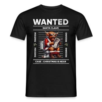 Weihnachtsmann Weihnachten Männer & Frauen - Männer T-Shirt - Schwarz - Vorne - AI Model Male 178 light (178cm)