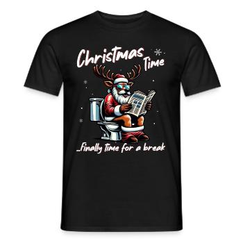 Père Noël Noël Hommes et femmes - T-shirt homme - noir - Devant - AI Model Male 178 light (178cm)