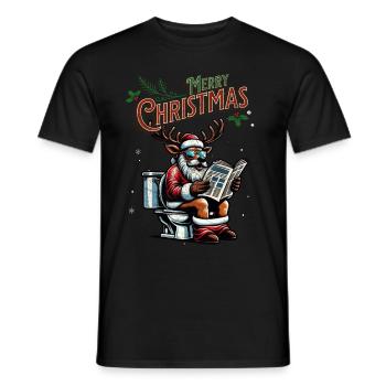 Père Noël Noël Hommes et femmes - T-shirt homme - noir - Devant - AI Model Male 178 light (178cm)