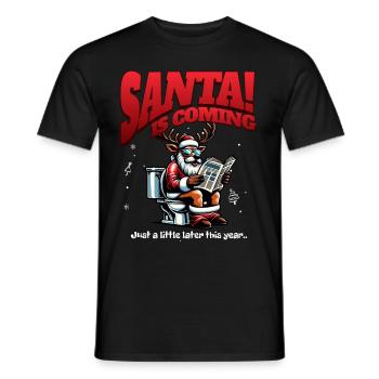 Père Noël Noël Hommes et femmes - T-shirt homme - noir - Devant - AI Model Male 178 light (178cm)