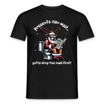 Père Noël Noël Hommes et femmes - T-shirt homme - noir - Devant - AI Model Male 178 light (178cm)