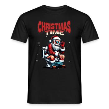 Père Noël Noël Hommes et femmes - T-shirt homme - noir - Devant - AI Model Male 178 light (178cm)