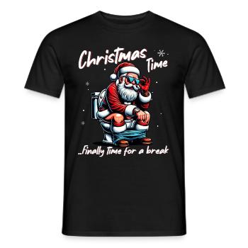 Père Noël Noël Hommes et femmes - T-shirt homme - noir - Devant - AI Model Male 178 light (178cm)