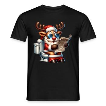 Père Noël Noël Hommes et femmes - T-shirt homme - noir - Devant - AI Model Male 178 light (178cm)