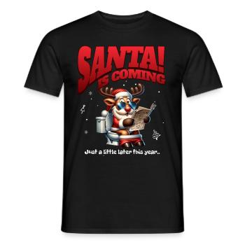 Père Noël Noël Hommes et femmes - T-shirt homme - noir - Devant - AI Model Male 178 light (178cm)