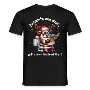 Père Noël Noël Hommes et femmes - T-shirt homme - noir - Devant - AI Model Male 178 light (178cm)