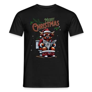 Père Noël Noël Hommes et femmes - T-shirt homme - noir - Devant - AI Model Male 178 light (178cm)