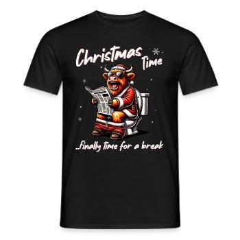 Père Noël Noël Hommes et femmes - T-shirt homme - noir - Devant - AI Model Male 178 light (178cm)
