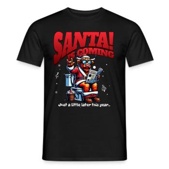 Père Noël Noël Hommes et femmes - T-shirt homme - noir - Devant - AI Model Male 178 light (178cm)