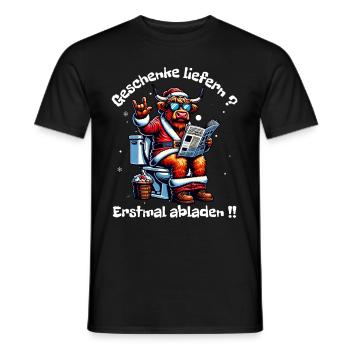 Père Noël Noël Hommes et femmes - T-shirt homme - noir - Devant - AI Model Male 178 light (178cm)