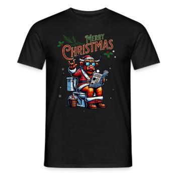 Père Noël Noël Hommes et femmes - T-shirt homme - noir - Devant - AI Model Male 178 light (178cm)