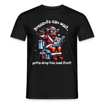 Père Noël Noël Hommes et femmes - T-shirt homme - noir - Devant - AI Model Male 178 light (178cm)