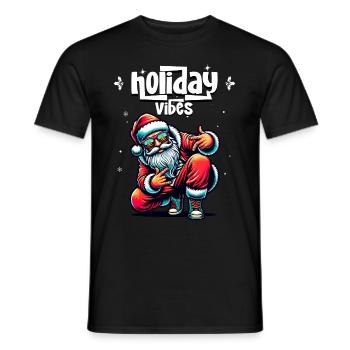 Santa Claus is dancing on xmas Christmas funny - Männer T-Shirt - Schwarz - Vorne - AI Model Male 178 light (178cm)
