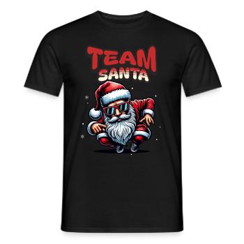 Santa Claus is dancing on xmas Christmas funny - Männer T-Shirt - Schwarz - Vorne - AI Model Male 178 light (178cm)