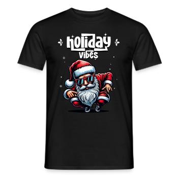 Santa Claus is dancing on xmas Christmas funny - Männer T-Shirt - Schwarz - Vorne - AI Model Male 178 light (178cm)