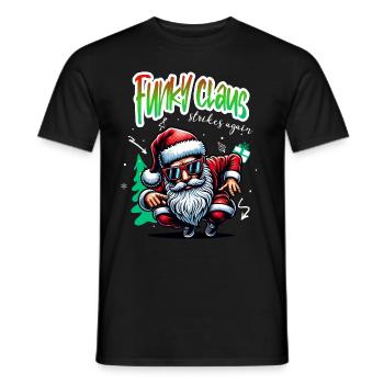 Santa Claus is dancing on xmas Christmas funny - Männer T-Shirt - Schwarz - Vorne - AI Model Male 178 light (178cm)