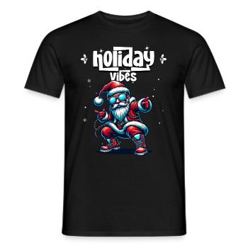 Santa Claus is dancing on xmas Christmas funny - Männer T-Shirt - Schwarz - Vorne - AI Model Male 178 light (178cm)