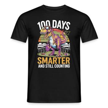 Funny Outfit teacher & student 100 days of school - Men's T-Shirt - black - Front - AI Model Male 178 light (178cm)