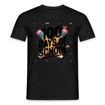 100 jours à l’école Enseignant enfants et garçons - T-shirt homme - noir - Devant - AI Model Male 178 light (178cm)