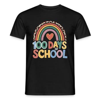 100 jours à l’école Enseignant enfants et garçons - T-shirt homme - noir - Devant - AI Model Male 178 light (178cm)