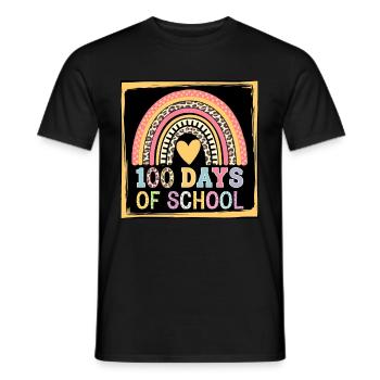 100 jours à l’école Enseignant enfants et garçons - T-shirt homme - noir - Devant - AI Model Male 178 light (178cm)