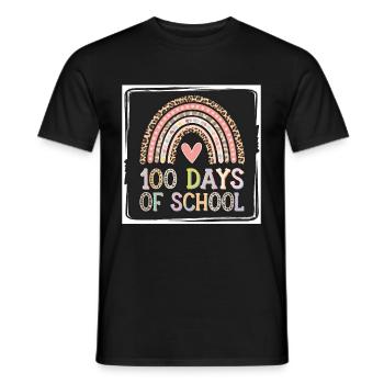 100 jours à l’école Enseignant enfants et garçons - T-shirt homme - noir - Devant - AI Model Male 178 light (178cm)