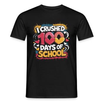 100 jours à l’école Enseignant enfants et garçons - T-shirt homme - noir - Devant - AI Model Male 178 light (178cm)