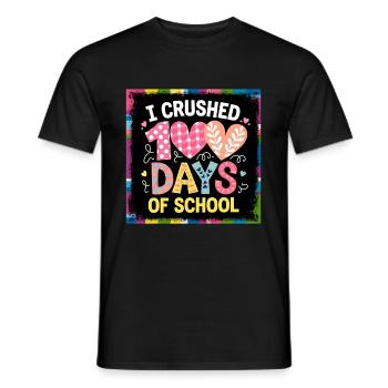 100 jours à l’école Enseignant enfants et garçons - T-shirt homme - noir - Devant - AI Model Male 178 light (178cm)