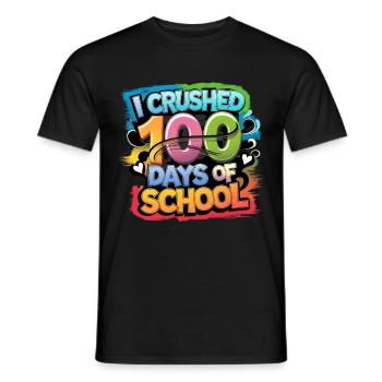 100 jours à l’école Enseignant enfants et garçons - T-shirt homme - noir - Devant - AI Model Male 178 light (178cm)